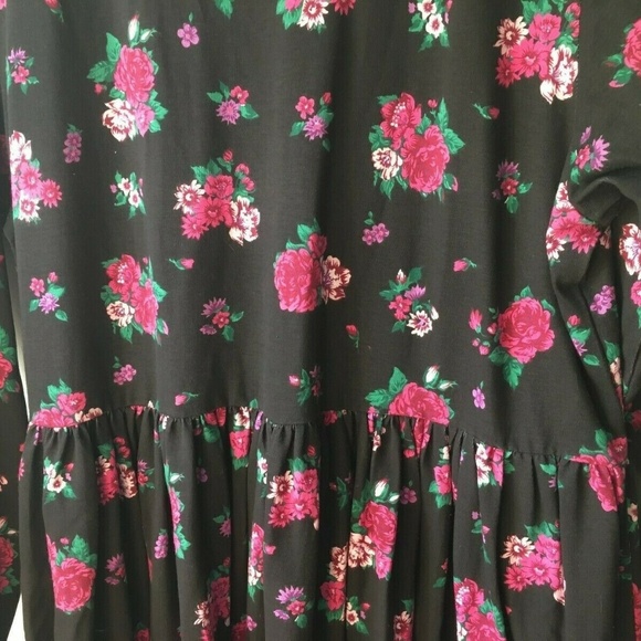 STORYBOOK HEIRLOOM Dress black pink flowers Modest - Picture 3 of 8